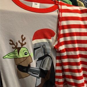 Lot of 3 Hanna Andersson Star Wars Mandalorian Holiday Pajamas